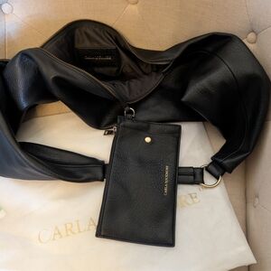 Black Leather Crossbody Bag